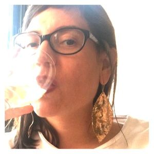 Vintage golden leave earrings